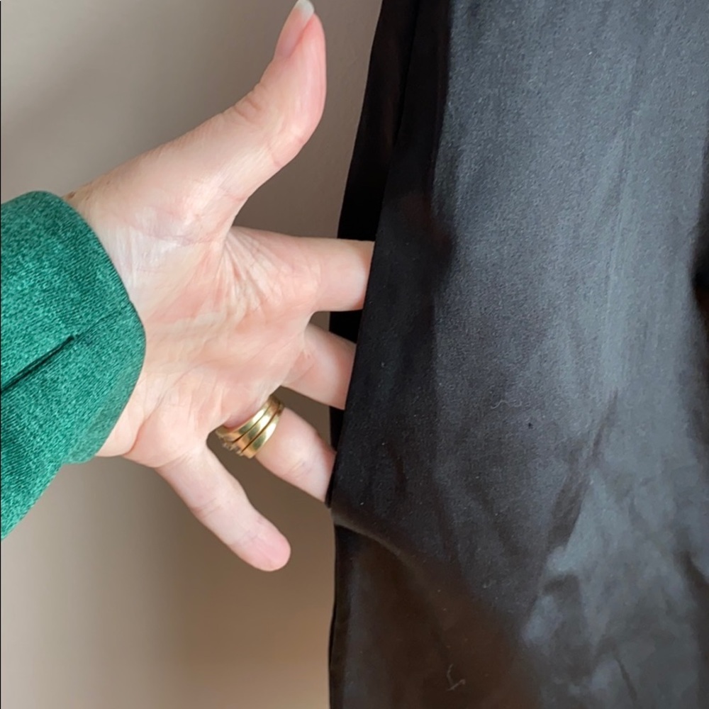 Diane von Furstenberg “PIA” Satin Cocktail Dress Black SZ 2 - Picture 5 of 6